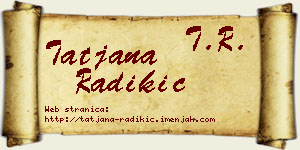 Tatjana Radikić vizit kartica
